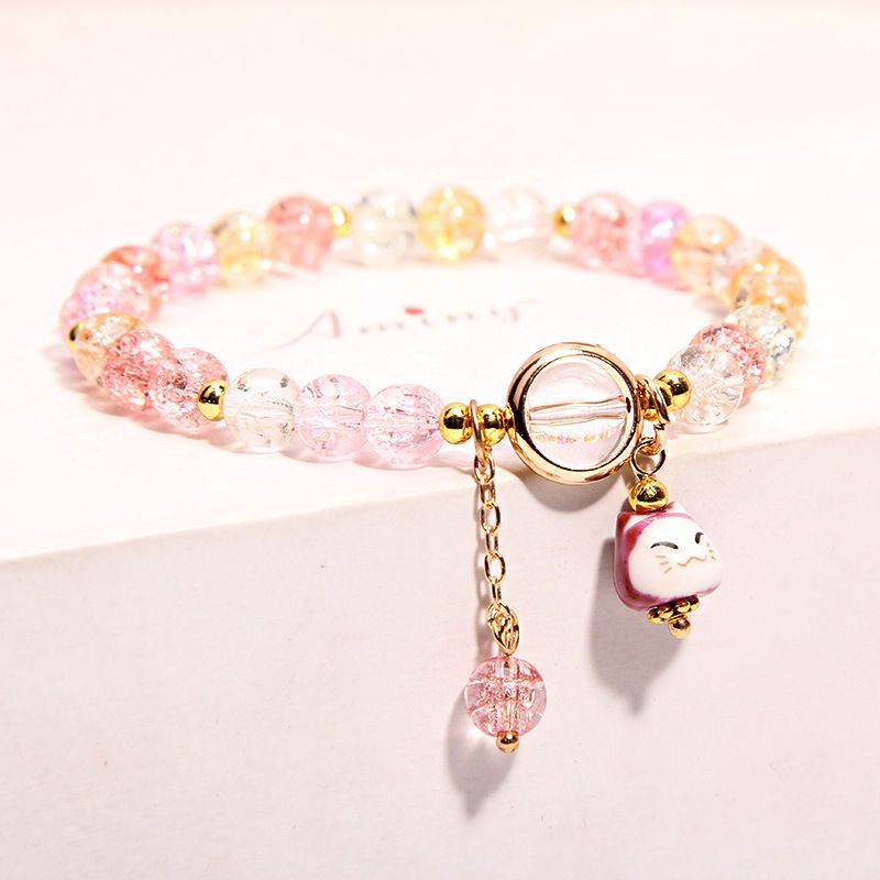 Einfaches Single Loop Girl mit Katze Single Loop Handstück