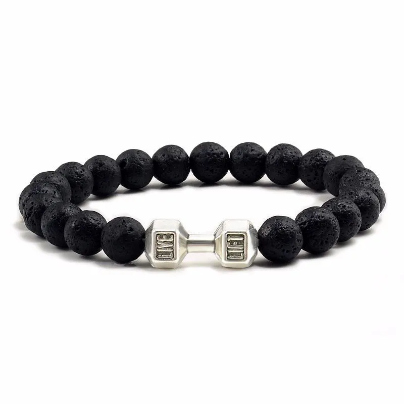 Natürliche Vulkanstein Perlen Armbänder Schwarze Lava Männer Frauen Aromatherapie Armbänder ätherisches Öl Diffuser Armband