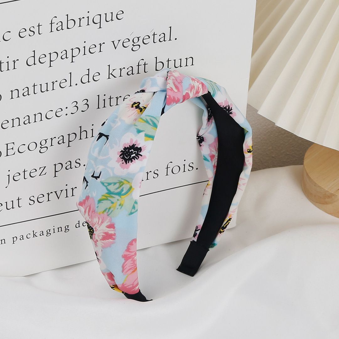 Haarband Printed Fabric Wide-Brimmed Headdress