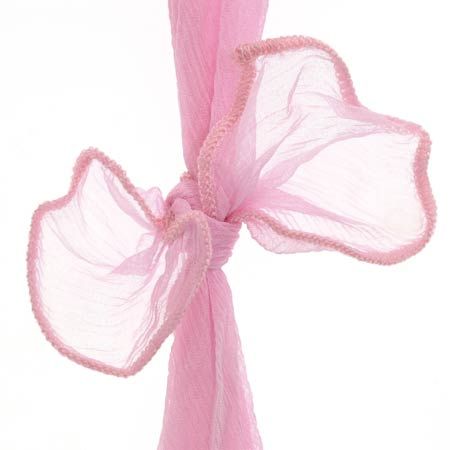 Echtes Rose Quarz Stein Chip Pink Organza Halskette 18