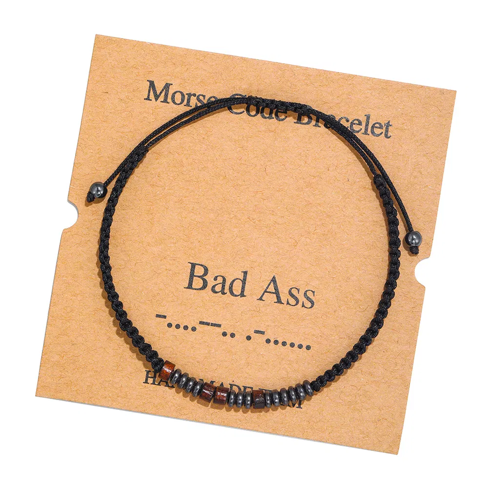 Morse Code alphanumerisches Paar Geflecht Armband
