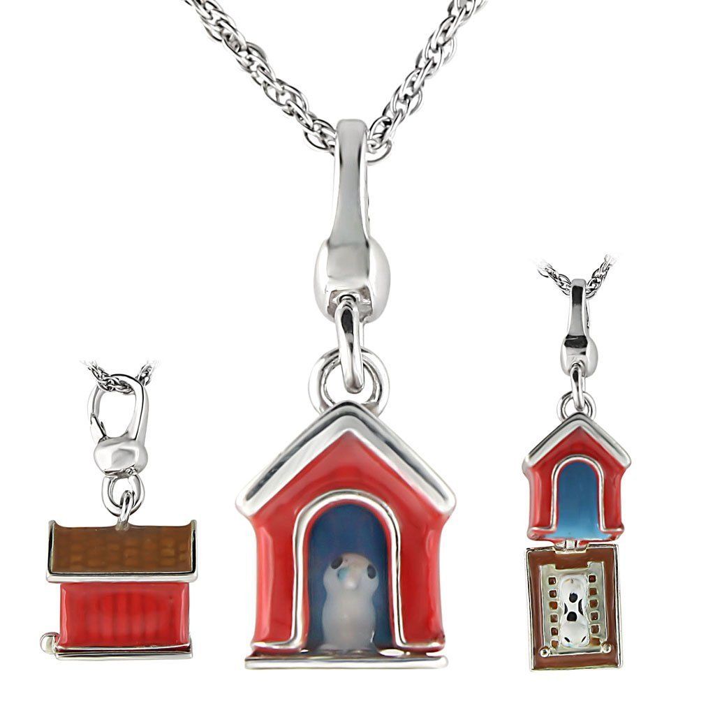 LOS419 - Silber 925 Sterling Silber Kette Anhänger ohne Stein