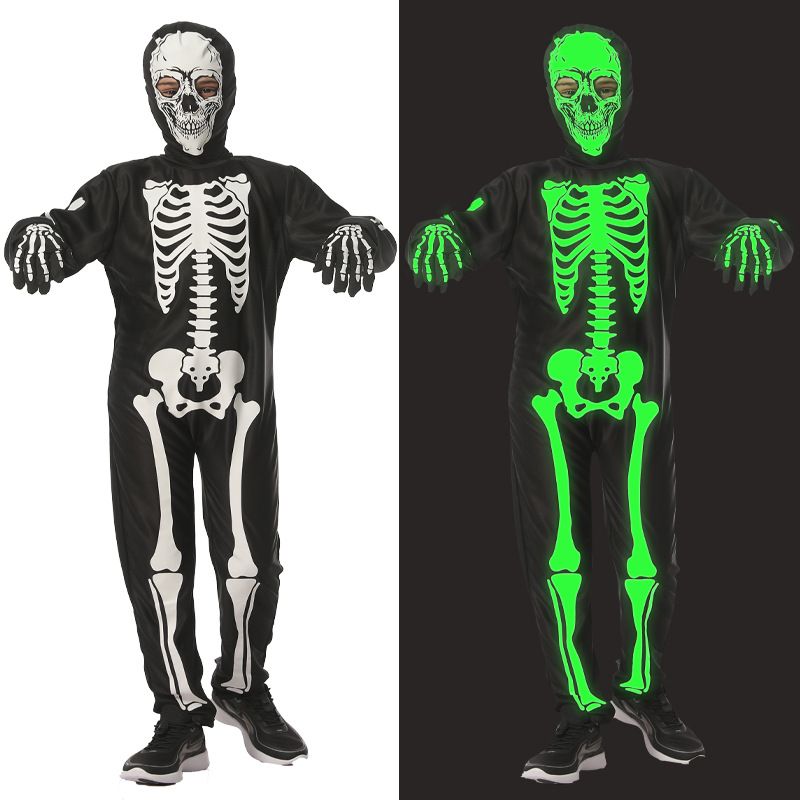 Kids Skeleton Kostüm, Glow in the Dark Skeletons Halloween Kostüme