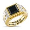 Mode 18K Gold Kreuz Ring Dornen Krone Diamant Ring Herren Kette Schmuck Anhänger