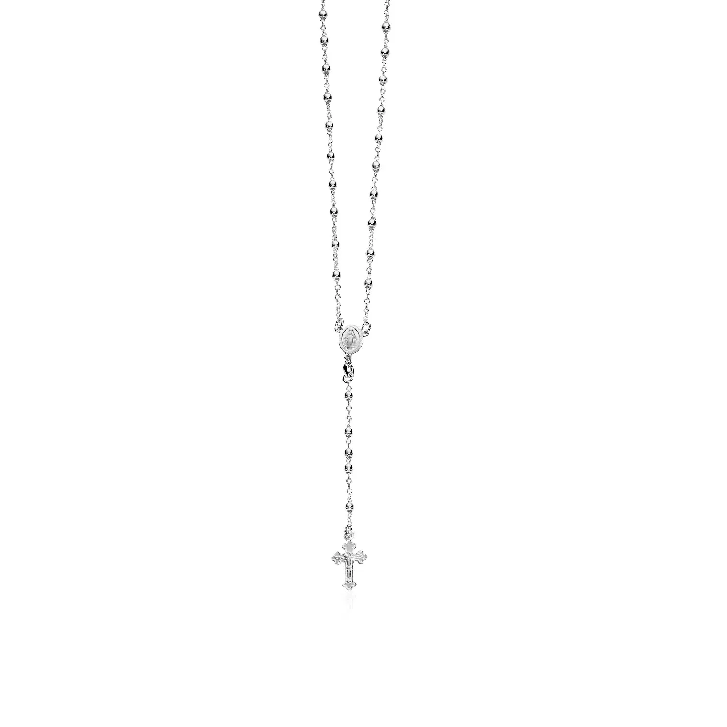 Feine Rosenkette und Perlenkette in Sterling Silber