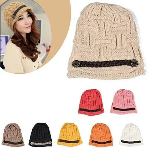 Be My Beanie Soft Wool Beanie Cap mit Vegan Leather Trim