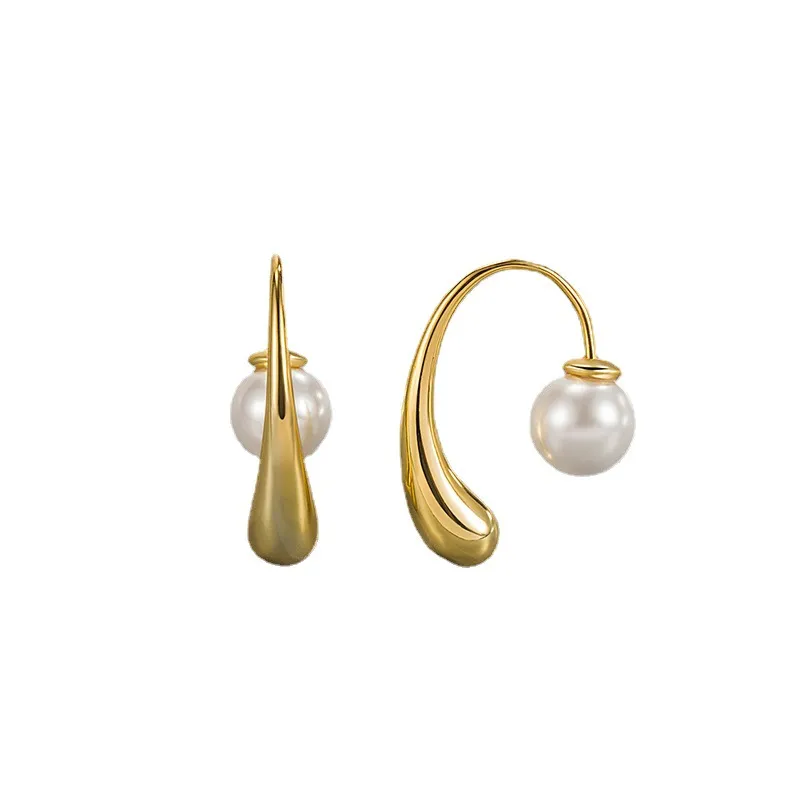 Premium Niche Design Einzigartige Drop Pearl Ohrhaken