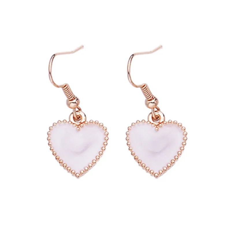 Geometrische Hohl aus Retro Bright Face Peach Herz Ohrringe weiblich
