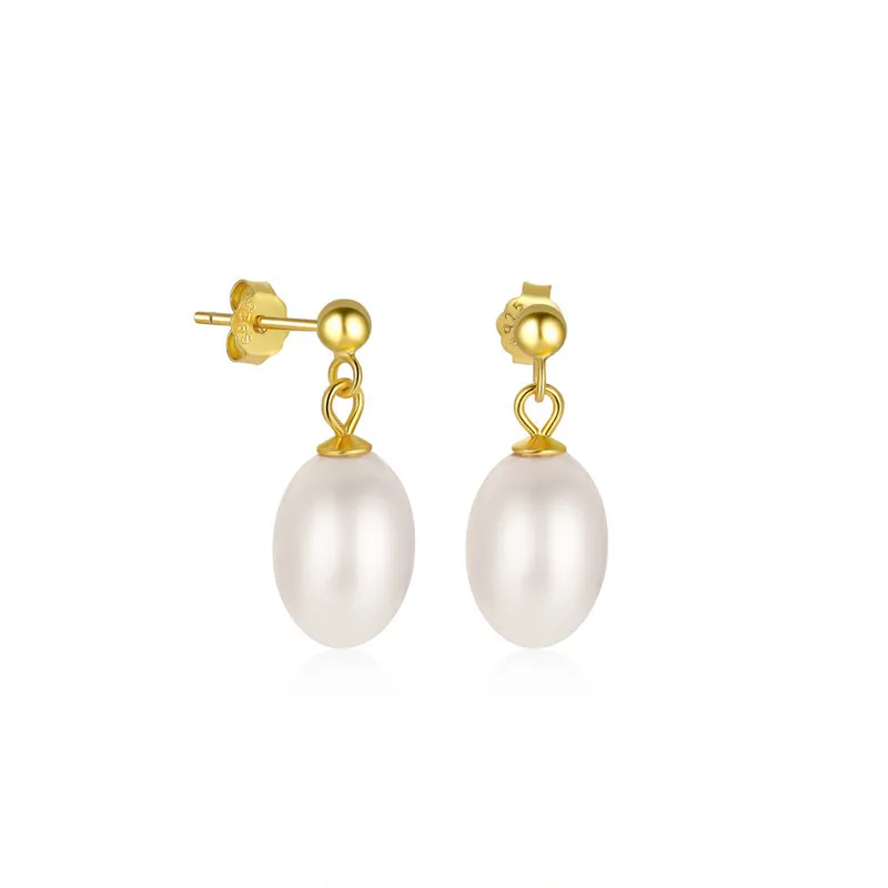 Retro Pearl Stud Ohrringe Small Design Sense