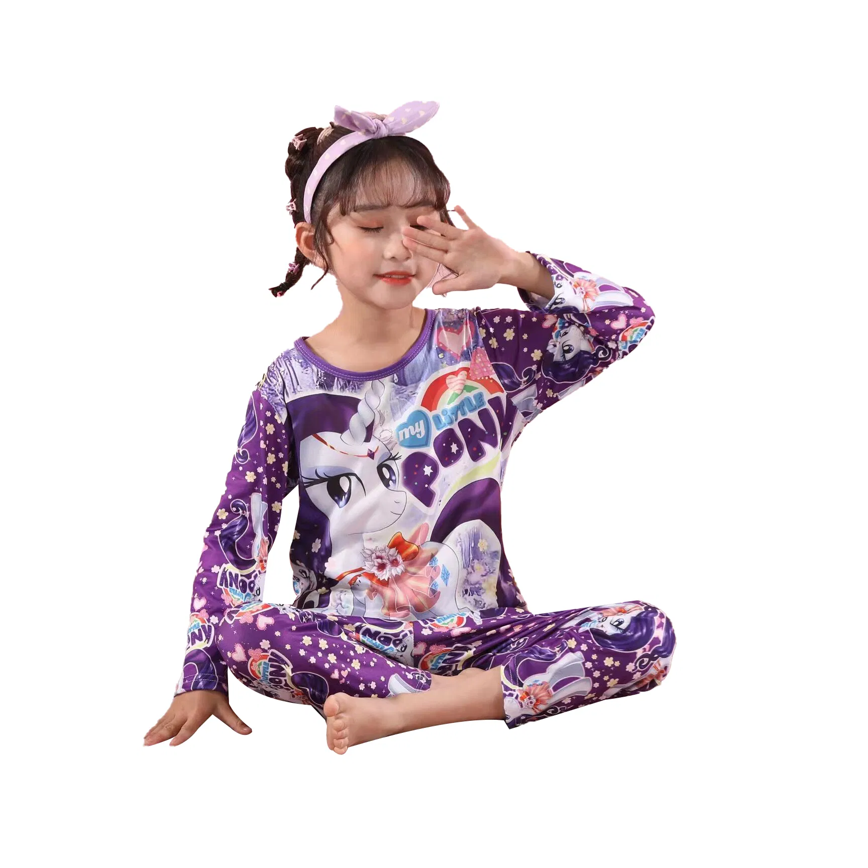 Mädchen 2 - Piece Long Sleeve Pyjamas Outfit Soft Cute Kids PJ Set