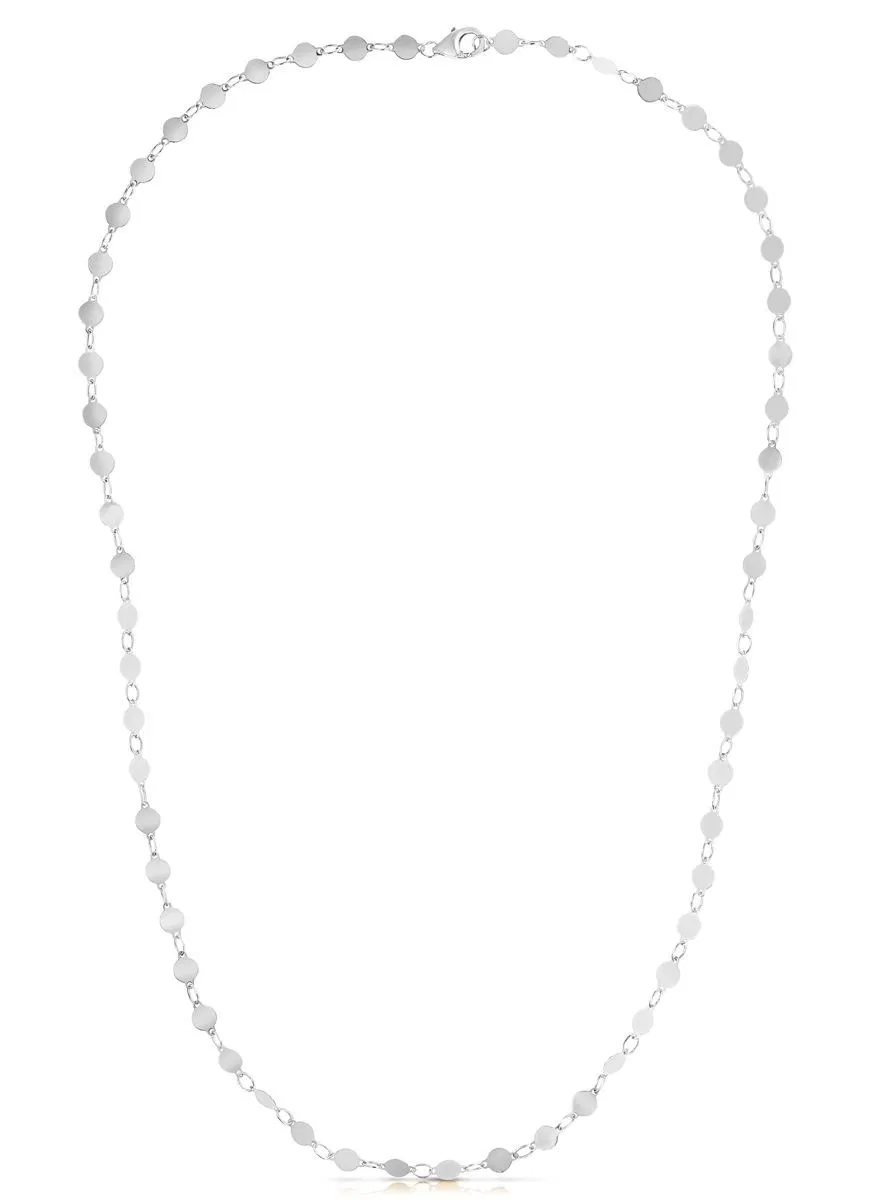 14 - Karat-Gold - Halskette mit polierten Kreisen