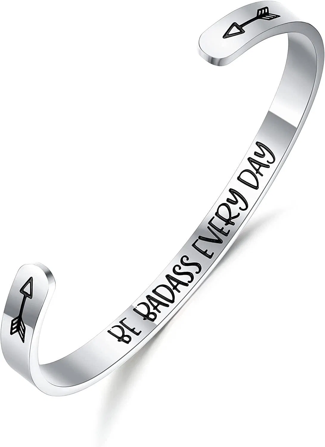 Inspirierende Armbänder für Frauen Motivation Mantra Zitat Manschettenarmbänder für besten Freund Mitarbeiter für Teenager Mädchen Personalisierte Ermutigung Geburtstagsgeschenk mit Box