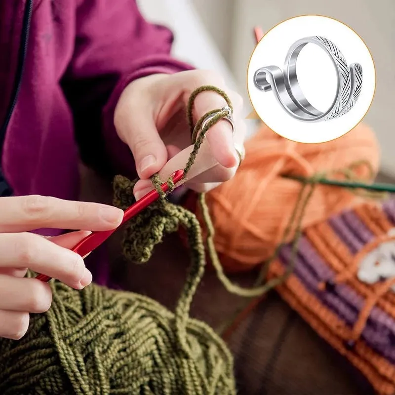 Personalisierter einfacher Häkelring mit Thread