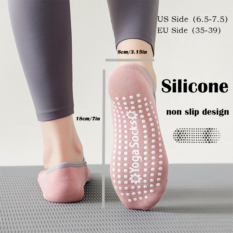 Yoga Socken für Frauen Nicht-Rutsch - Griffe Gürtel für zusätzliches Gleichgewicht und Stabilität Ideal für Pilates Pure Barre Ballett Tanz Barfuß Training