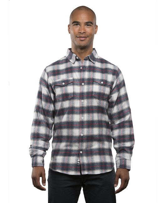Burnside B8210 Männer-Shirts mit Plaid Flannel