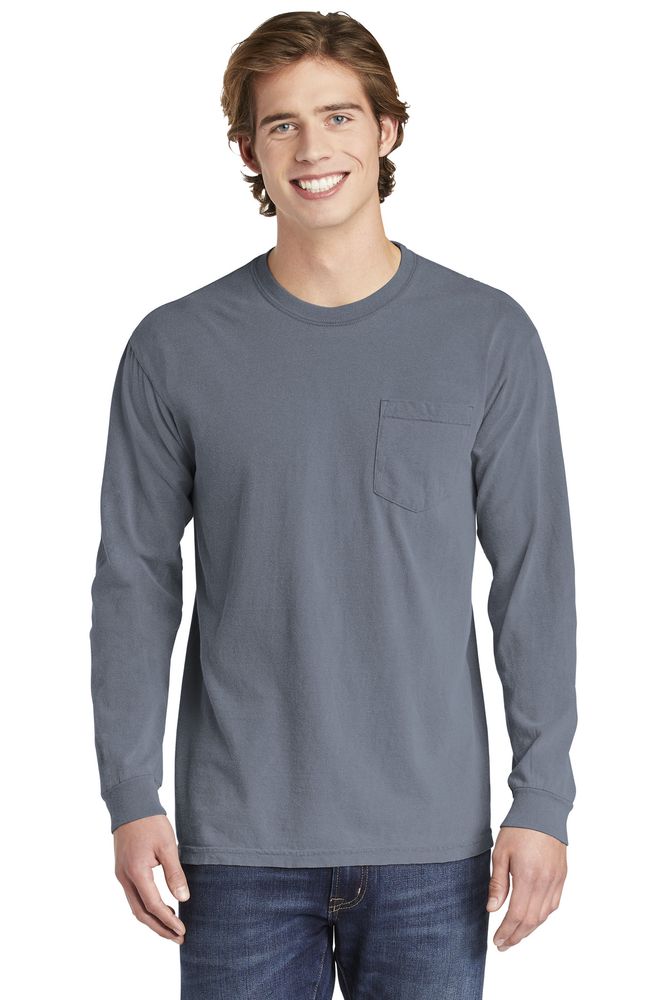 COMFORT COLORS Heavyweight Ring Spun Long Sleeve Pocket Tee 4410