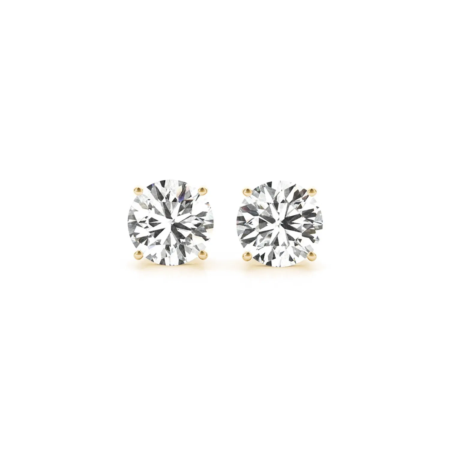 3 cttw zertifiziertes IGI Lab Grown Round Diamond Stud Earrings 14k Gelbgold (G / VS2)