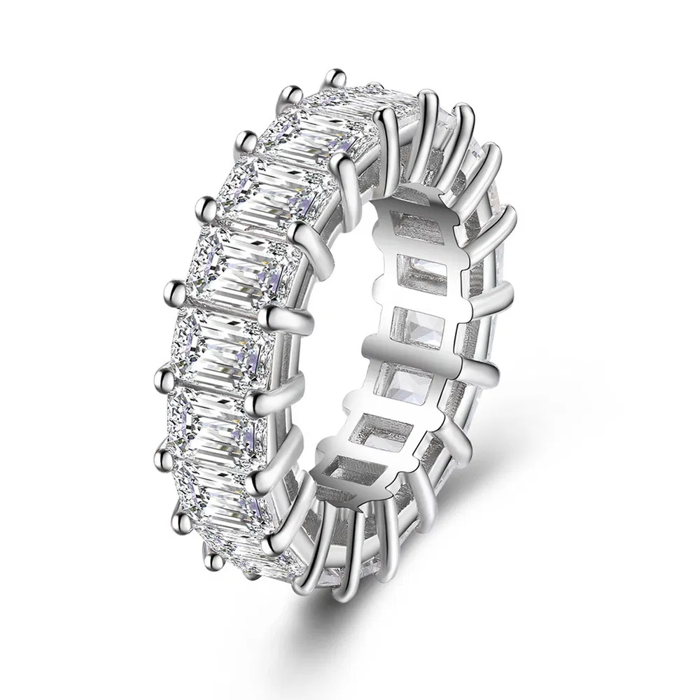 Neue Mode einfacher transparenter halber Kreis Quadrat Ring