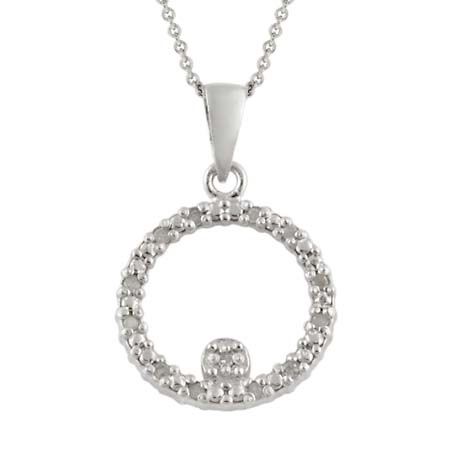 Sterling Silber 1 / 8ct Diamant Open Circle Eternity Anhänger