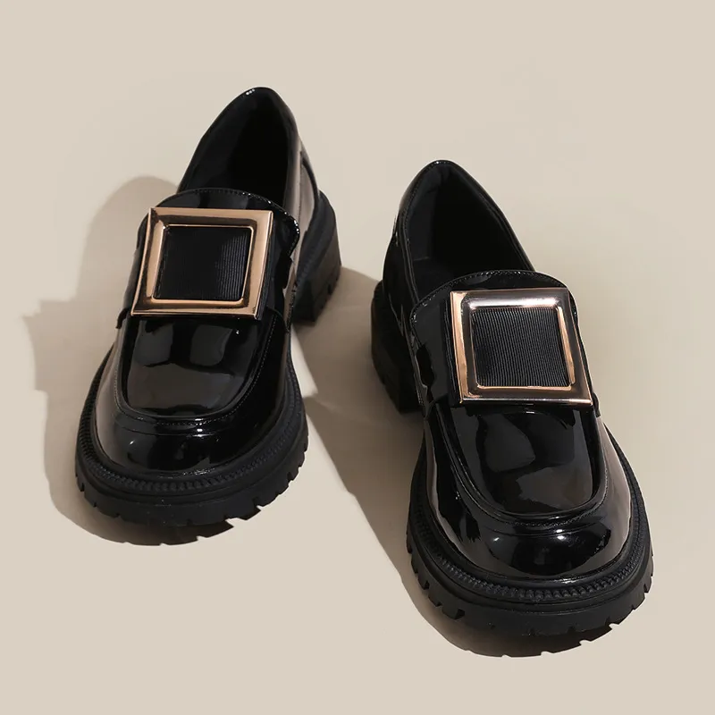 Damen Loafers; Retro britische Schuhe; Damen casual Schuhe