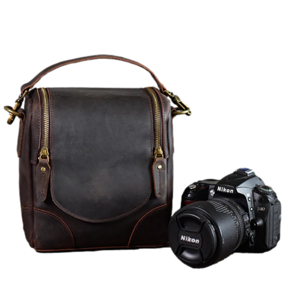 Der Calista| Kleine Lederkamerastasche - Lederkameras Lens Case