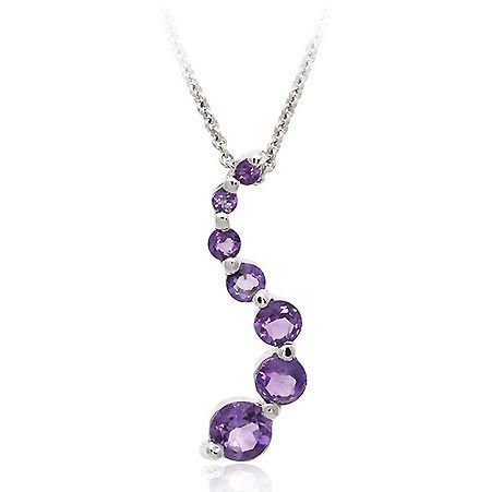 Sterling Silber Echt Amethyst Classic Reise Anhänger