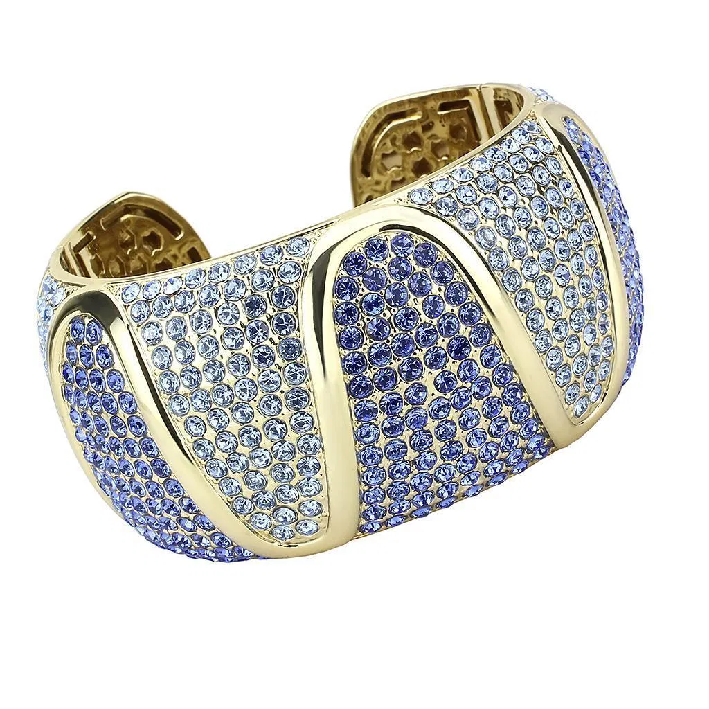LO4276 - Gold Brass Armband mit Top-Grade - Kristall in mehreren Farben