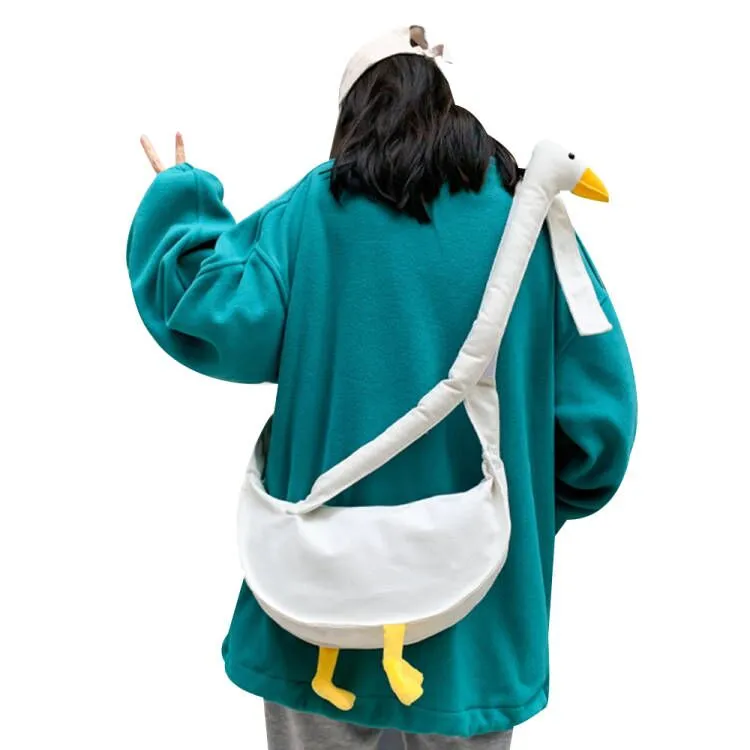 Kreative Ente Leinwand Schultertasche Crossbody Tasche Hundert Casual Student Canvas Crossbody Tasche