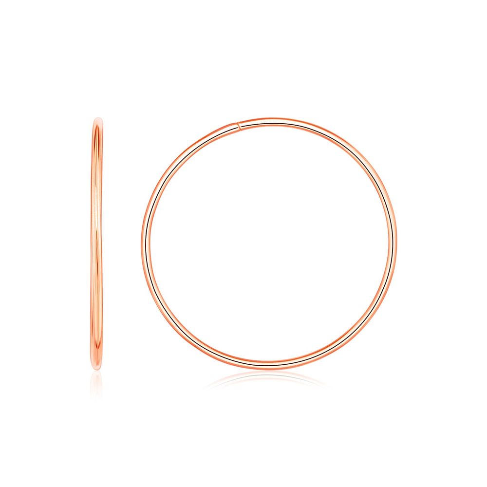 Endless Hoop-Stil - Ohrringe in 14 Karat Rose Gold