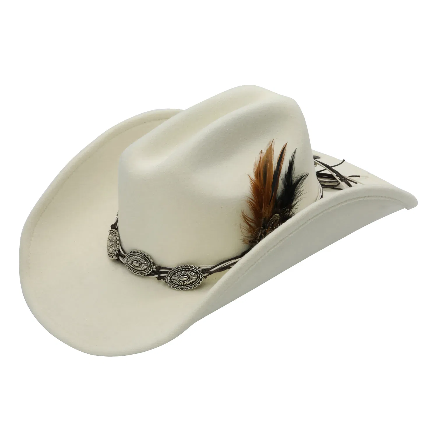 Feid Ultra Felt Concho Band Feder Western Drifter Hut