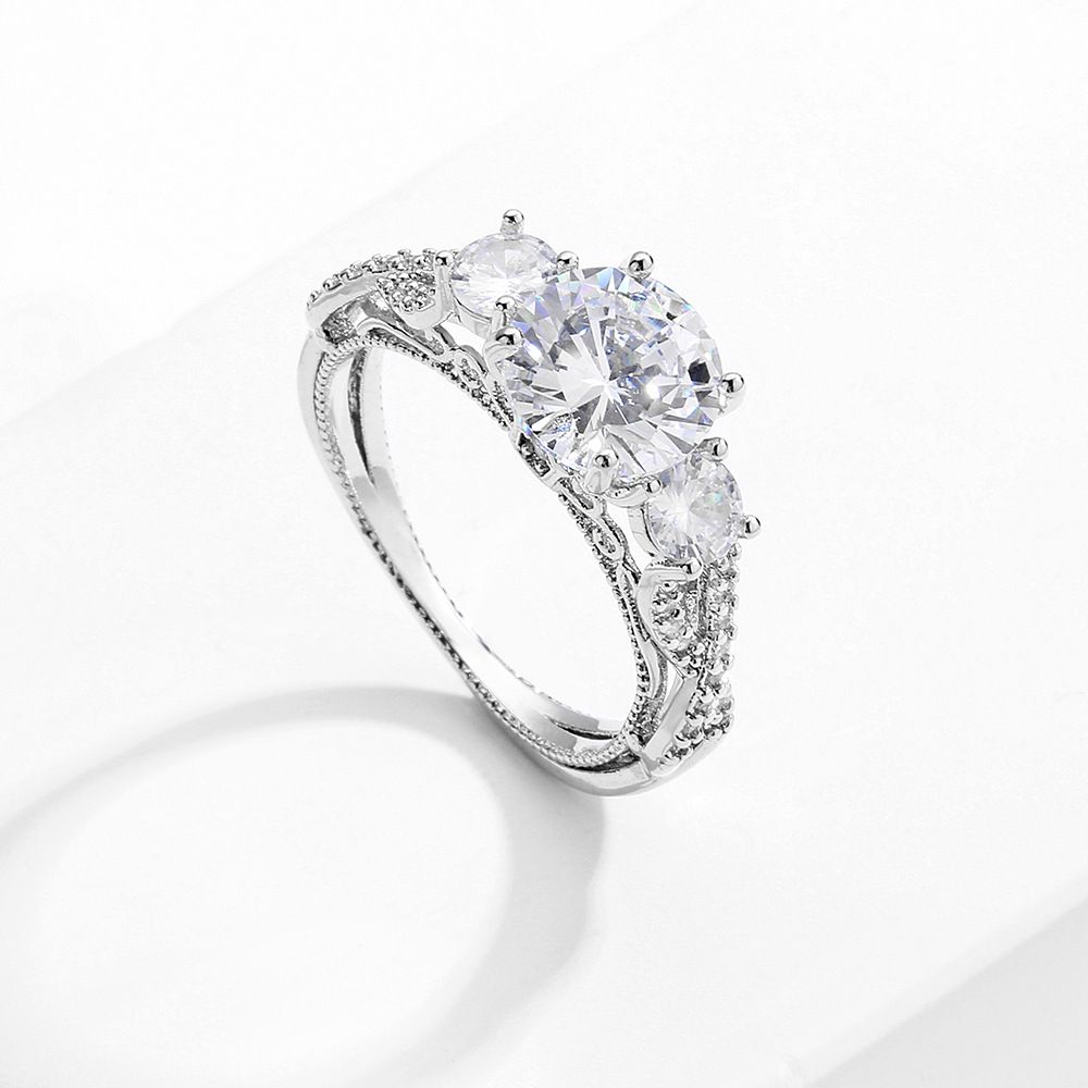 Geometrischer Kreisring Weiblicher Zirkonring
