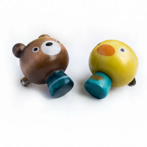 Sweet Frog & Rabbit - Brosche / Brosche Pin / Tier Pin Brosche