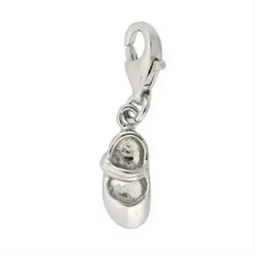 Sterling Silber Poliert Babyschuhe Novelty Charm