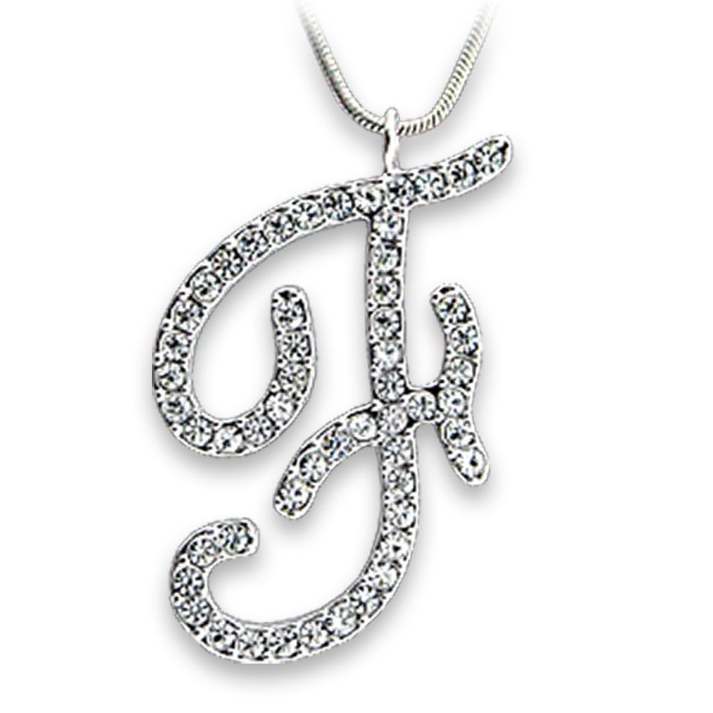 OT119 - Rhodium Brass Anhänger mit Top-Grade - Kristall in Clear