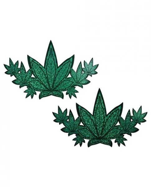 Pastease Demi Glitter Leaf Pasties Grün O / S