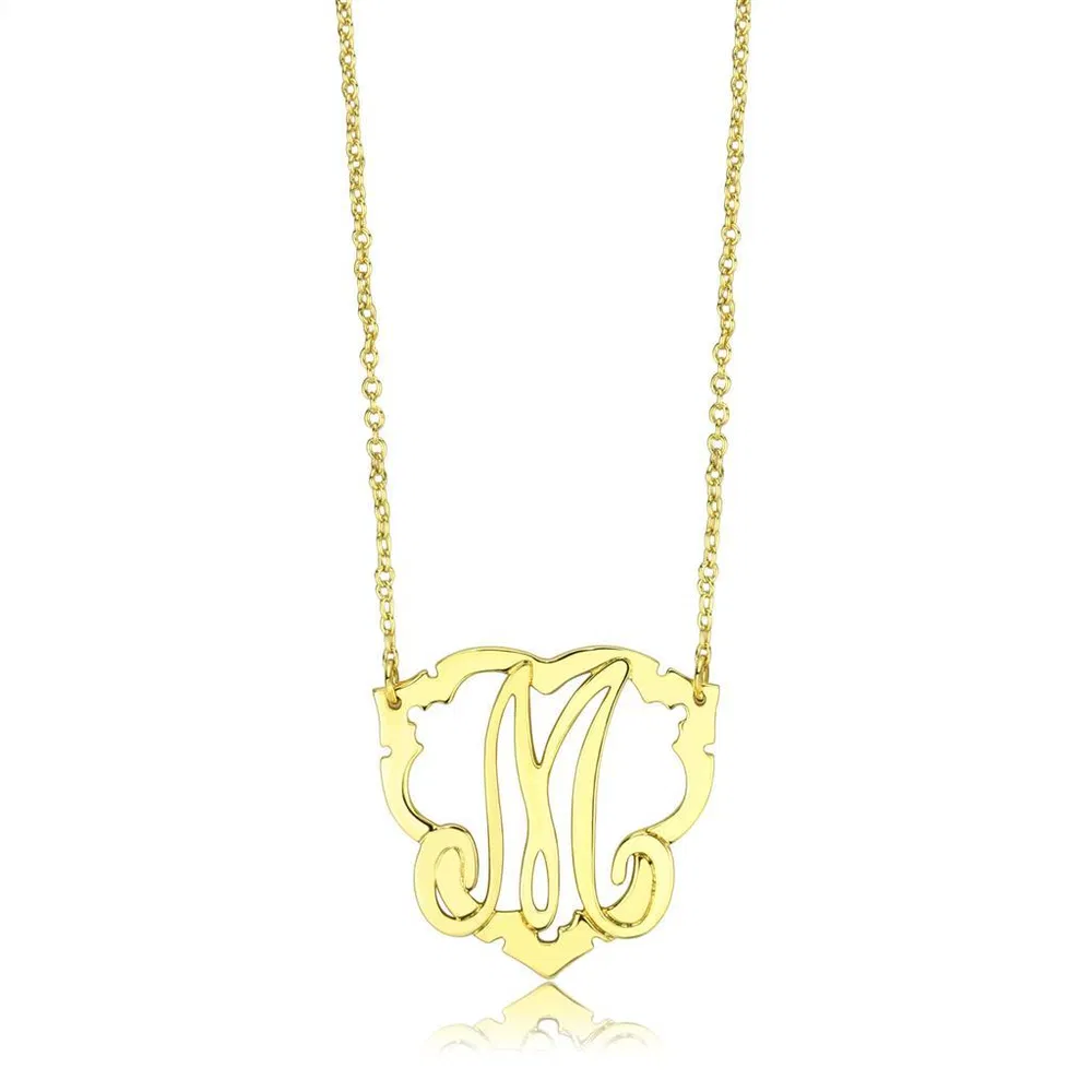 LO4688 - Flash Gold Brass Halskette ohne Stein