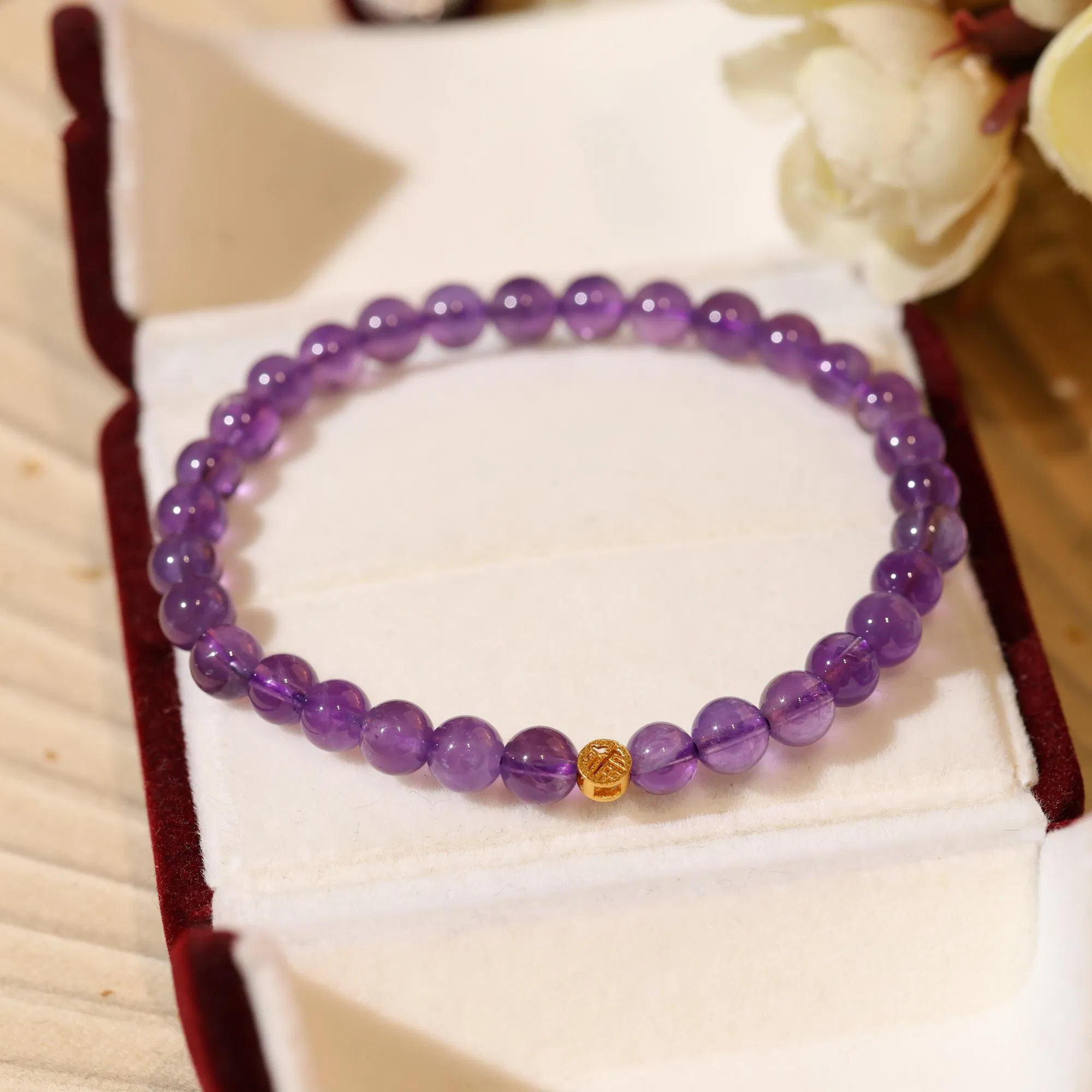 Einzelkreis Amethyst Hand mit Münzen Zubehör