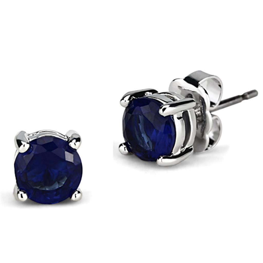 3W556 Rhodium-Messing - Ohrringe mit Synthetisch in Montana