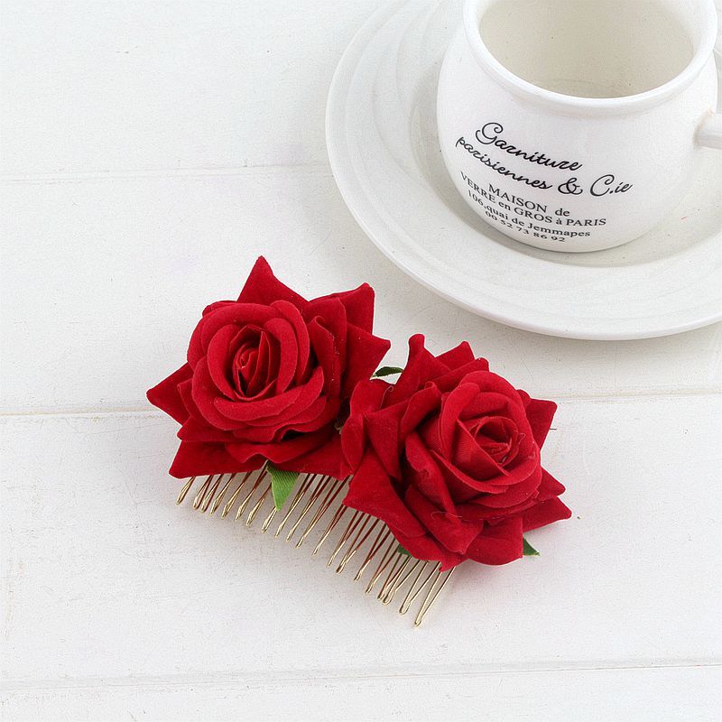 Flannel Rose Haar Kamm Kopfbedeckung Haar Kamm Haar Accessoires