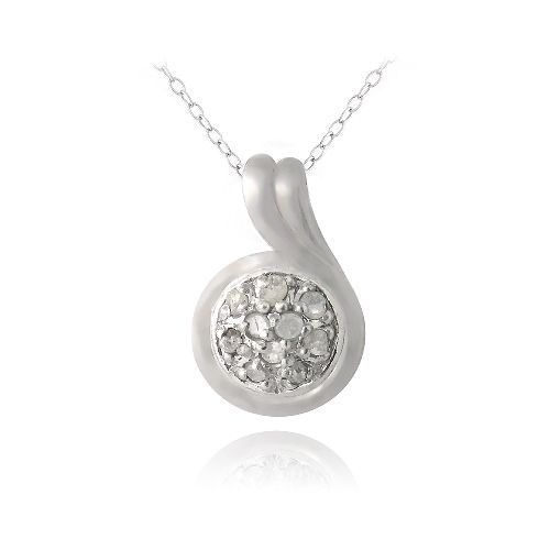 Sterling Silber 1 / 10ct Diamant Round Swirl Halskette