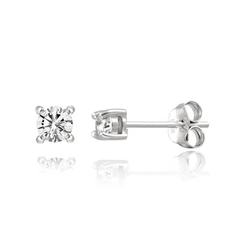 Sterling Silber 1 / 4ct Diamant Stud Ohrringe