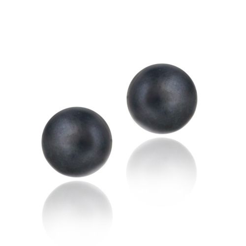 18 Karat Gold über Sterling Silber Frischwasser Kultur 10 - 10,5 mm Pfauen Perlen Stud Ohrringe