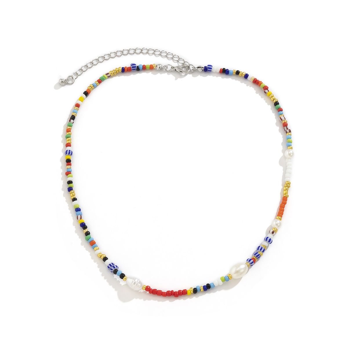 Frauen farbenfrohe Barock Faux Perlen-Kette