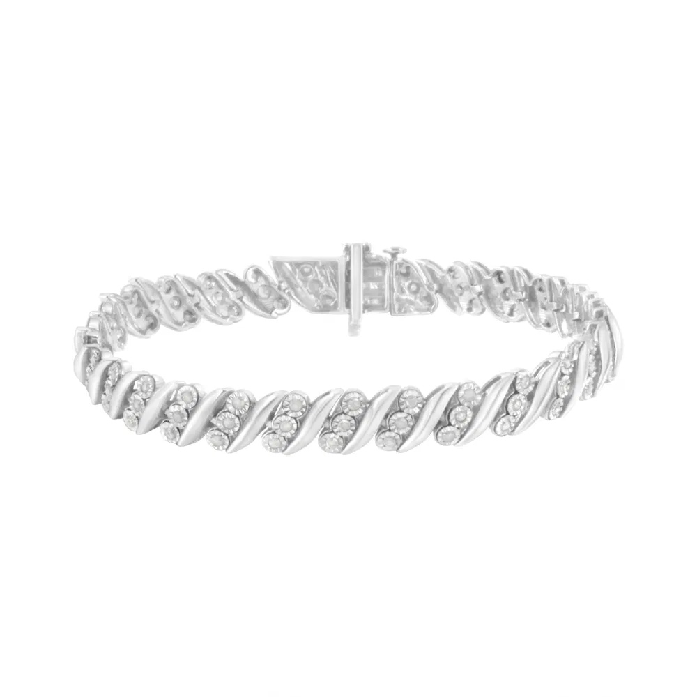 .925 Sterling Silber 3 - Stein-Rei Diamant