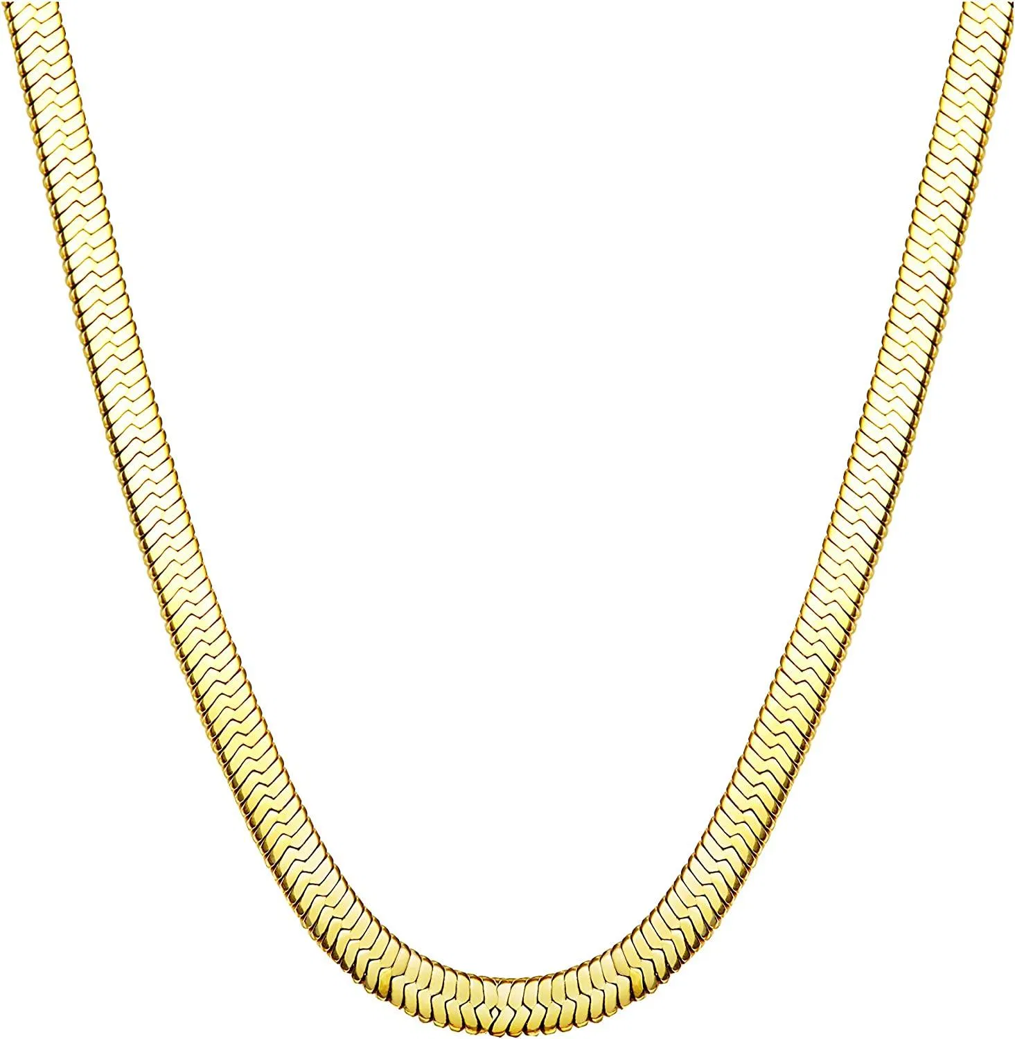 Edelstahlhalskette für Männer Frauen Nickel-freie Herringbone Kette 22