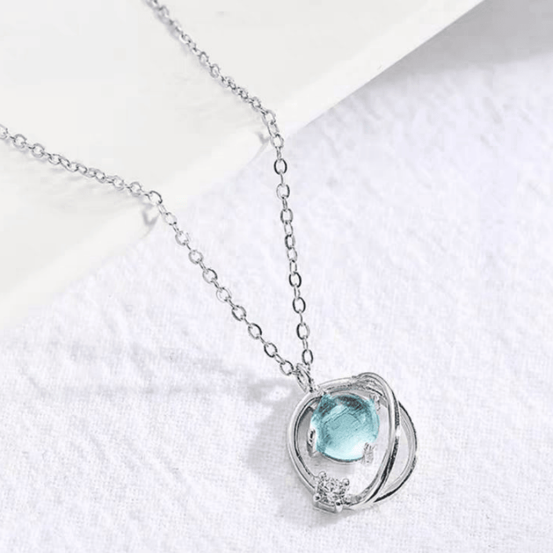Aurora Fantasy Planet Halskette Weibliche Studentin gute Freundin koreanische Version einfache Schlüssigkeit Kette Freundinnen ein Paar Geburtstagsgeschenke Weibliche