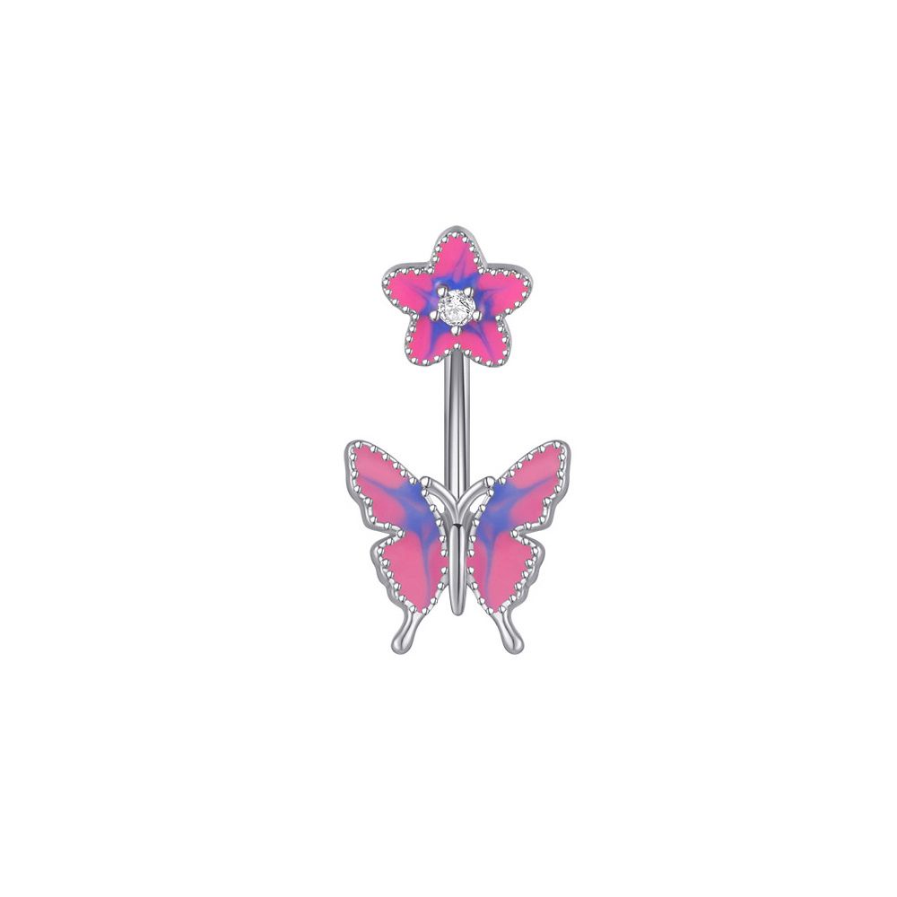 Tropfen Schmetterling Bauchring Nabel Stud Piercing Schmuck