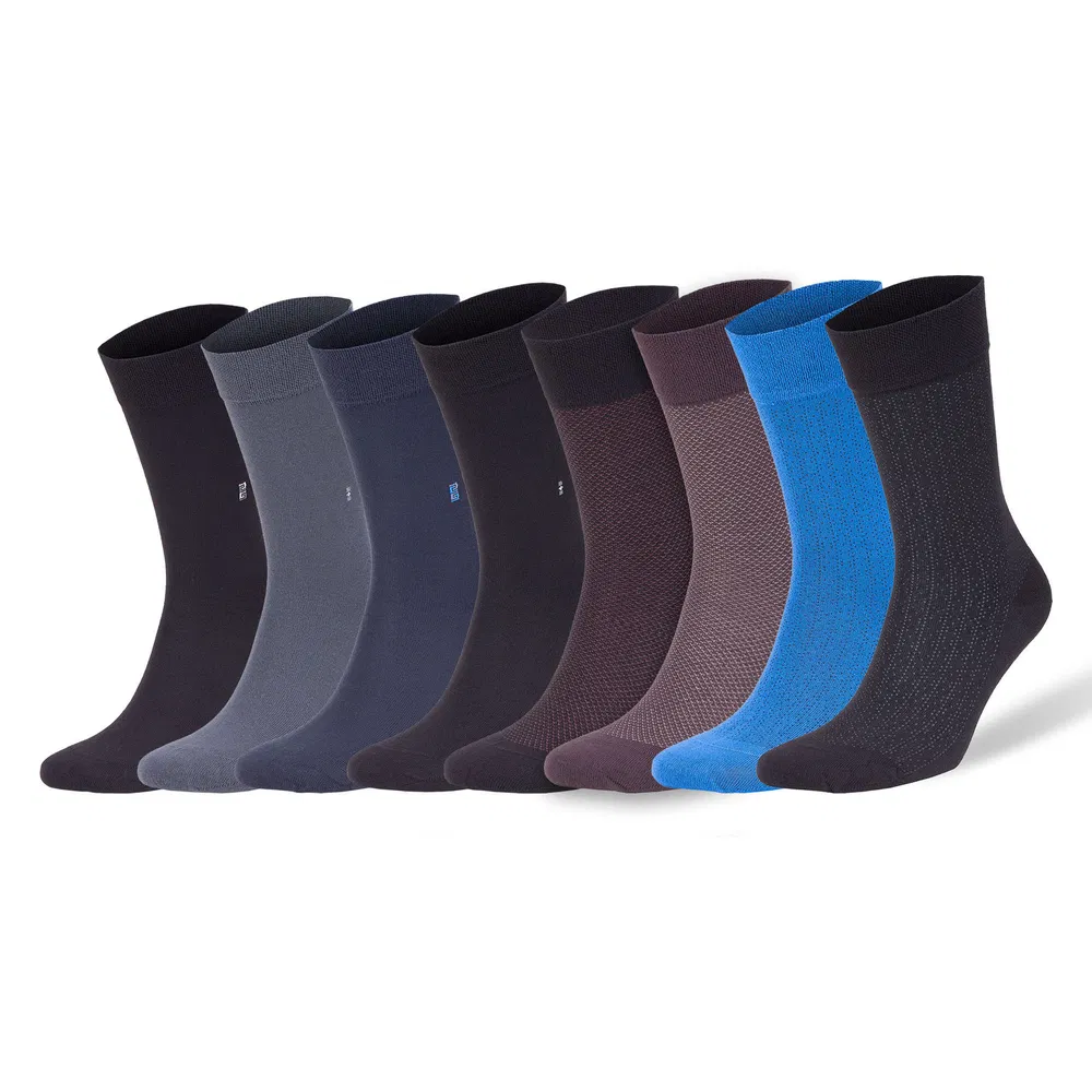 8 Paare Bambus Rayon Kleid Socken für Männer Premium-Geruch - freien Hose Socken Schuhgröße 8 bis 11,5