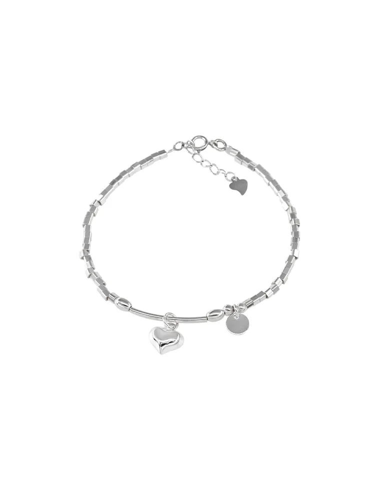 Liebe Titan-Stahl gebrochen Silber Armband Licht Luxus Nische Persönlichkeit Solid Color Schmuck Mode einfacher Schmuck