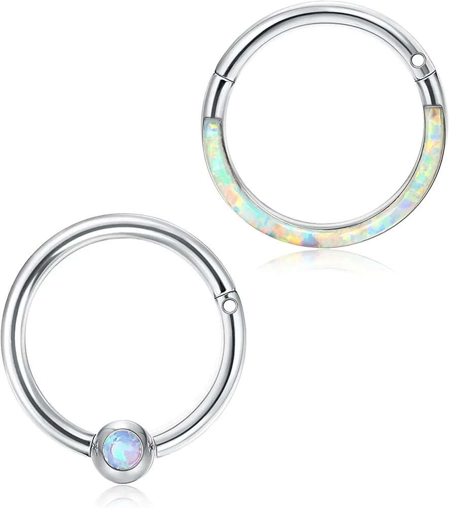 16G Edelstahl Septum Ring Scharnier Segment Clicker Nasenringe Hoop Knorpel Tragus Schlaf Ohrringe Helix Daith Rook Conch Nasen Piercing 10mm